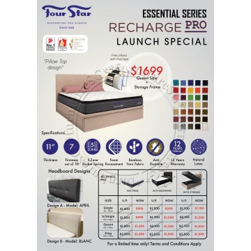 Four Star Recharge PRO Mattress with Bedframe Set